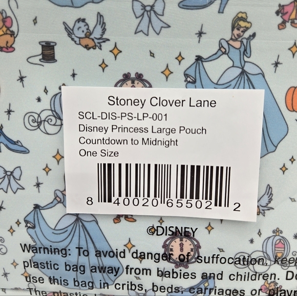 Stoney Clover Lane Disney Princess Countdown to Midnight Cinderella Large Pouch - Picture 7 of 8